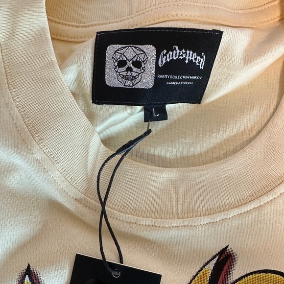 Godspeed “Legalize It” Graphic Tee Cream/Blue • #77/555 • Size L - Picture 6 of 8